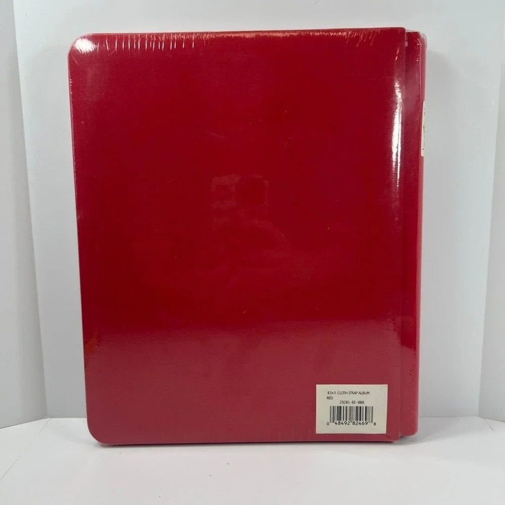 Westrim Crafts Strap Hinge Photo Album 8.5x11 Red Cloth NEW 29201 Vintage 1999